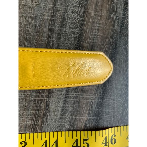 Falari 100% Genuine Leather Yellow Belt Size L - Picture 5 of 7
